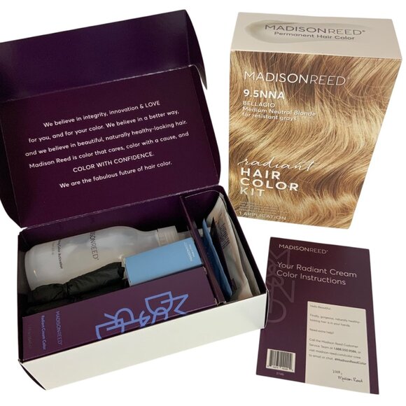 Madison Reed 9.5NNA Bellagio Medium Neutral Blonde Permanent Hair Color Kit - Picture 1 of 4